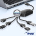 USB šakotuvai (USB HUB) - USB šakotuvas USB 2.0 4 lizdai Akyga 25cm (USB HUB)