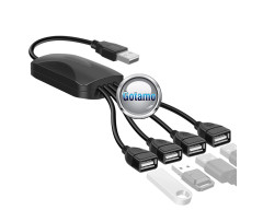 USB šakotuvas USB 2.0 4 lizdai Akyga 25cm (USB HUB)