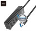 USB šakotuvai (USB HUB) - USB šakotuvas USB 3.0 1 lizdas ir USB 2.0 3 lizdai Hoco (USB HUB)