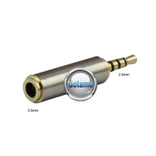 AUX 3.5mm laidai ir jungtys - AUX 2.5mm į AUX 3.5mm lizdą jungtis TRRS
