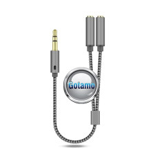 AUX 3.5mm laidai ir jungtys - AUX 3.5mm į 2 AUX 3.5mm lizdus laidas jungtis