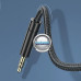 AUX 3.5mm laidai ir jungtys - AUX 3.5mm į AUX 3.5mm lizdą laidas 1 metras (AUX 3.5mm prailginimas)