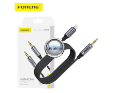 Apple Lightning į AUX 3.5mm laidas 1 metras Foneng juodos spalvos