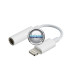 Apple Lightning laidai ir jungtys - Apple Lightning į AUX 3.5mm lizdą jungtis laidas baltos spalvos