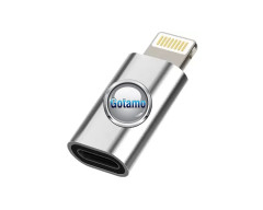Type-C lizdas į Apple Lightning jungtis sidabro spalvos