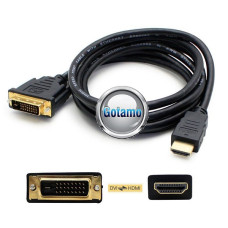 HDMI laidai ir jungtys - HDMI į DVI-D (dual link) 24+1 laidas 1.8 metro ilgio