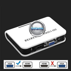 HDMI laidai ir jungtys - VGA lizdas ir AUX 3.5mm lizdas į HDMI lizdą vaizdo signalo konverteris su maitinimu
