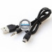 Mini USB laidai ir jungtys - Mini USB į AUX 3.5mm jungtis laidas su atšaka maitinimui USB 2.0