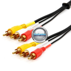RCA laidai ir jungtys - 3 RCA į 3 RCA laidas 1.5 metro