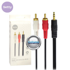 AUX 3.5mm į 2 RCA laidas 5 metrai Setty