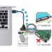 SATA laidai ir jungtys - 2.5 SATA HDD į USB laidas 33cm duomenų perdavimui ir maitinimui