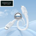 Type-C laidai ir jungtys - Apple Lightning į Type-C laidas 1 metras 27W Borofone baltos spalvos