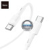 Type-C į Type-C laidas 1 metras 60W Hoco baltos spalvos