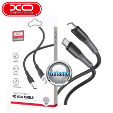 Type-C laidai ir jungtys - Type-C į Type-C laidas 1 metras 60W XO juodos spalvos