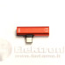 Type-C laidai ir jungtys - Type-C į Type-C lizdą ir AUX 3.5mm lizdą jungtis raudonos spalvos