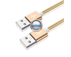 USB 2.0 į USB 2.0 laidas 3 metrai aukso spalvos