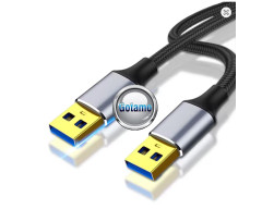 USB 3.0 į USB 3.0 laidas 3 metrai juodos spalvos