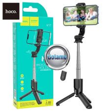 Asmenukių selfie lazdos trikojai - Ant stalo pastatomas trikojis stovas asmenukių (selfie) lazda mobiliajam telefonui Hoco Mini