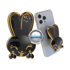 Klijuojamas laikiklis telefonui HappyRabbit juodos spalvos Klijuojamas laikiklis telefonui HappyRabbit juodos spalvos