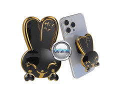 Klijuojamas laikiklis telefonui HappyRabbit juodos spalvos Klijuojamas laikiklis telefonui HappyRabbit juodos spalvos