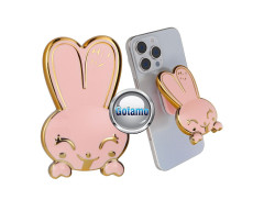 Klijuojamas laikiklis telefonui HappyRabbit rožinės spalvos Klijuojamas laikiklis telefonui HappyRabbit rožinės spalvos