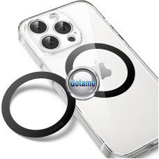 Laikikliai ir stovai telefonams - Matalinė plokštelė MagSafe Ring žiedas magnetiniams telefonų laikikliams 55 mm juodos spalvos
