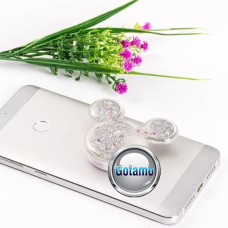 Laikikliai ir stovai telefonams - Pop Socket Mickey sidabro spalvos klijuojamas laikiklis telefonui