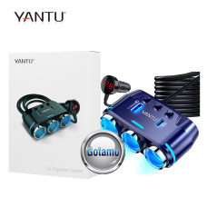 Auto įkrovimo skirstytuvas 3 lizdai su Type-C ir USB lizdais Yantu