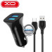 Auto kroviklis Micro USB 5V 2.4A 12W 1 metro atjungiamu laidu XO 2 lizdų juodos spalvos Klaipėda | Palanga | Šiauliai