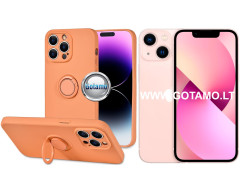 B-Hold Plus dėklas nugarėlė Apple iPhone 13 mini telefonui oranžinės spalvos
