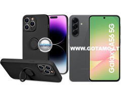 B-Hold Plus dėklas nugarėlė Samsung Galaxy A56 telefonui juodos spalvos