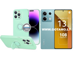 B-Hold Plus dėklas nugarėlė Xiaomi Redmi Note 13 5G telefonui mėtinės spalvos