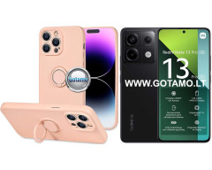 B-Hold Plus dėklas nugarėlė Xiaomi Redmi Note 13 Pro 5G, Xiaomi Poco X6 telefonams šviesiai oranžinės spalvos