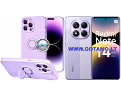 B-Hold Plus dėklas nugarėlė Xiaomi Redmi Note 14 Pro 5G, Xiaomi Poco X7 telefonams levandų violetinės spalvos