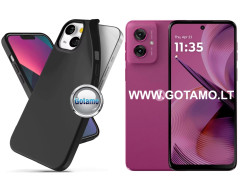 B-matte dėklas nugarėlė Motorola Moto G54, Motorola Moto G55, Motorola Moto G64 telefonams juodos spalvos
