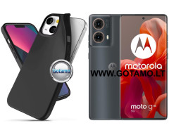 B-matte dėklas nugarėlė Motorola Moto G85 mobiliajam telefonui juodos spalvos