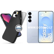 Samsung Galaxy S25 dėklai ir apsauginiai stiklai - B-matte dėklas nugarėlė Samsung Galaxy S25 telefonui juodos spalvos