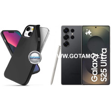 Samsung Galaxy S25 Ultra dėklai ir apsauginiai stiklai - B-matte dėklas nugarėlė Samsung Galaxy S25 Ultra telefonui juodos spalvos