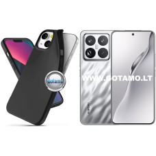 Xiaomi 15 Pro dėklai ir apsauginiai stiklai - B-matte dėklas nugarėlė Xiaomi 15 Pro telefonui juodos spalvos