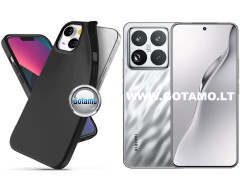 B-matte dėklas nugarėlė Xiaomi 15 Pro telefonui juodos spalvos