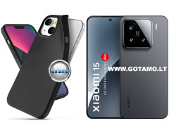 B-matte dėklas nugarėlė Xiaomi 15 telefonui juodos spalvos