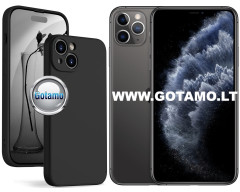 B-Soft Plus dėklas nugarėlė Apple iPhone 11 Pro Max telefonui juodos spalvos