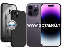 B-Soft Plus dėklas nugarėlė Apple iPhone 14 Pro Max telefonui juodos spalvos