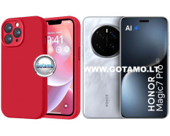 B-Soft Plus dėklas nugarėlė Honor Magic 7 Pro telefonui raudonos spalvos