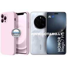 B-Soft Plus dėklas nugarėlė Honor Magic 7 Pro telefonui šviesiai rožinės spalvos