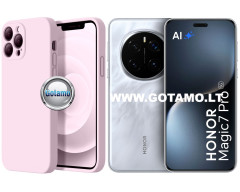 B-Soft Plus dėklas nugarėlė Honor Magic 7 Pro telefonui šviesiai rožinės spalvos