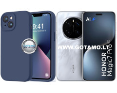 B-Soft Plus dėklas nugarėlė Honor Magic 7 Pro telefonui tamsiai mėlynos spalvos