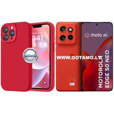 B-Soft Plus dėklas nugarėlė Motorola Edge 50 Neo telefonui raudonos spalvos