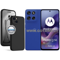 B-Soft Plus dėklas nugarėlė Motorola Moto G56 telefonui juodos spalvos