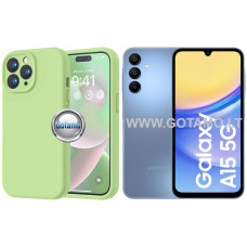 B-Soft Plus dėklas nugarėlė Samsung Galaxy A15, Samsung Galaxy A15 5G telefonams mačos žalios spalvos